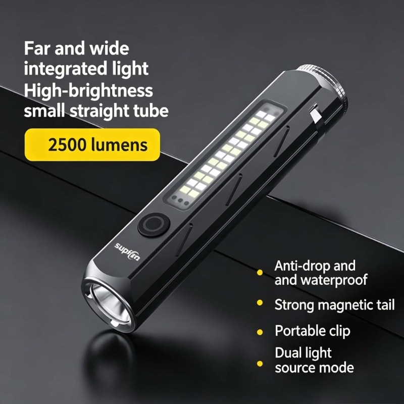 Outdoor Camping And Fishing - LED Strong Light Flashlight Type-C Charging