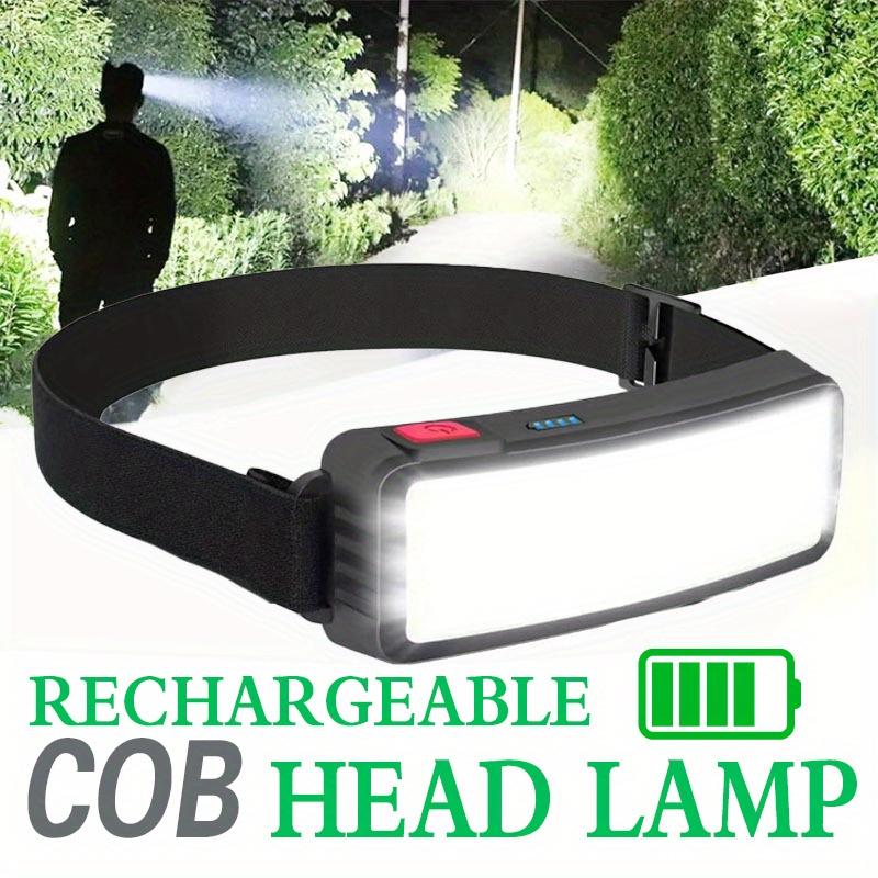 Battery Outdoor Camping - Powerful COB LED Headlamp Type-c Rechargeable