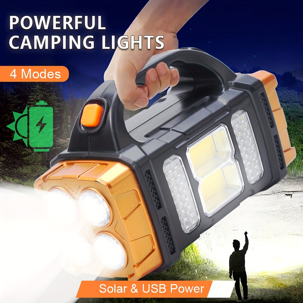 Camping Solar Lantern - New Upgrade Rechargeable High Power Solar