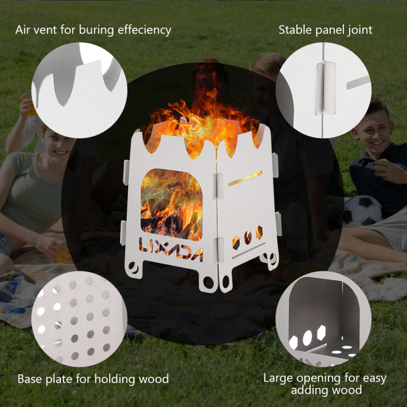 Lixada Titanium/Stainless stee - огляд і ціна Outdoor Camping Wood Stove