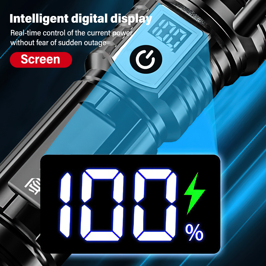 High Power 200000LM LED Flashl - огляд і ціна Battery Outdoor Camping
