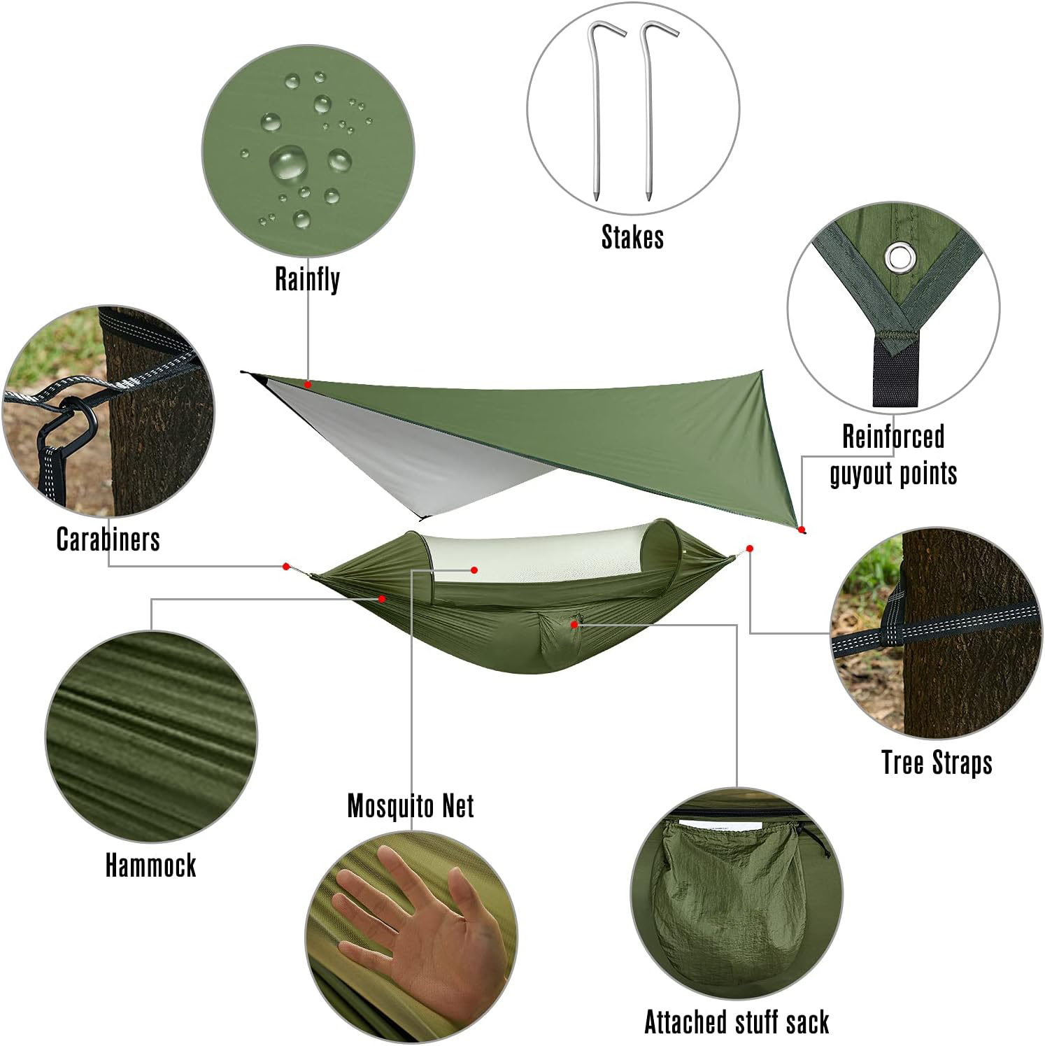 Outdoor Camping Mosquito Hammo - огляд і ціна Outdoor Camping Hammock