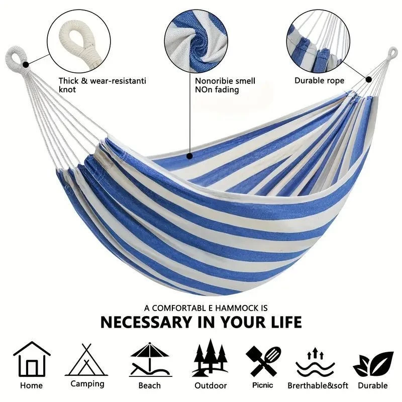 Canvas No Wooden Stick Hammock - огляд і ціна Outdoor Camping Hammock
