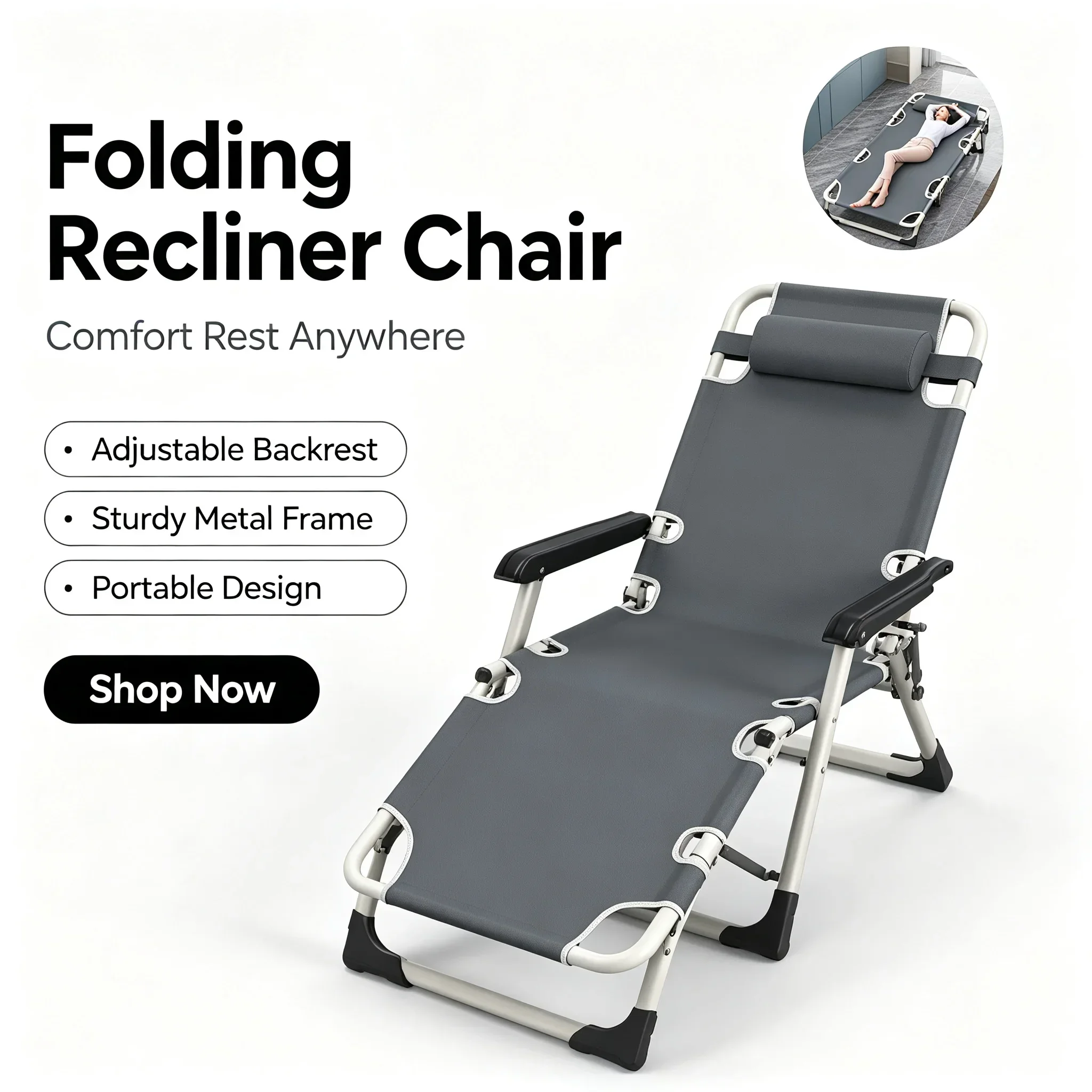 Office Lunch Nap Folding Loung - огляд і ціна Outdoor Camping Lounge Chairs