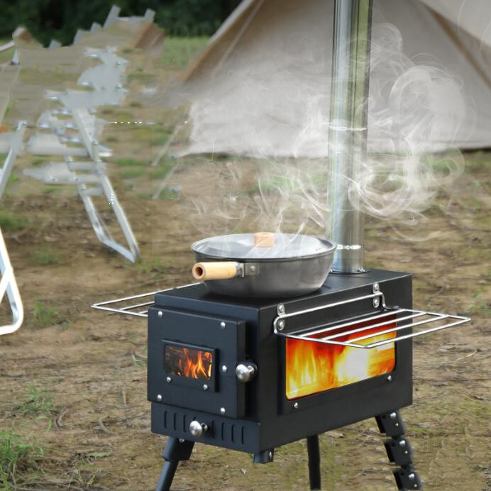 Portable Outdoor Camping Steel - огляд і ціна Outdoor Camping Wood Burning Stove