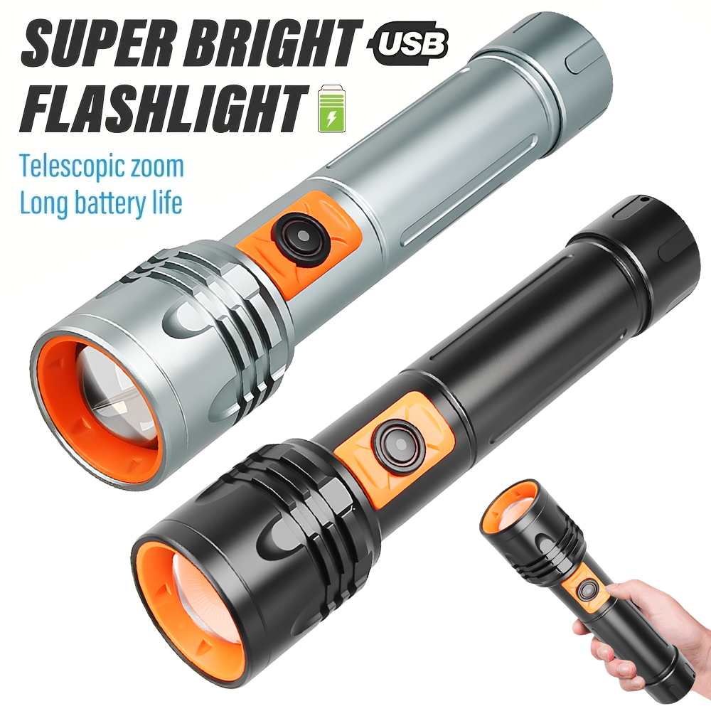High Power LED Flashlight USB  - огляд і ціна Outdoor Camping And Fishing