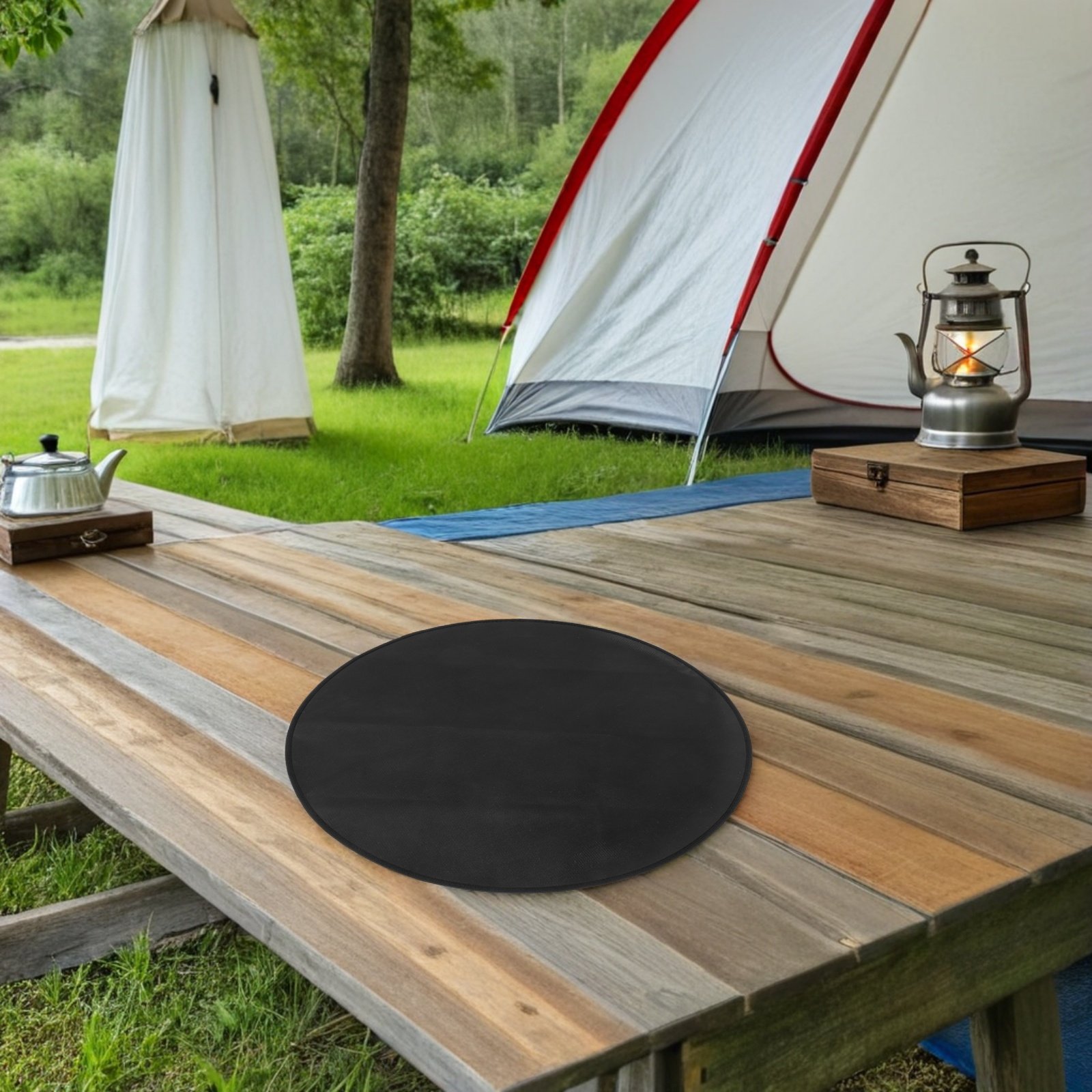 Round Fireproof Bbq Mat 24 Inc - огляд і ціна Outdoor Camping Decke