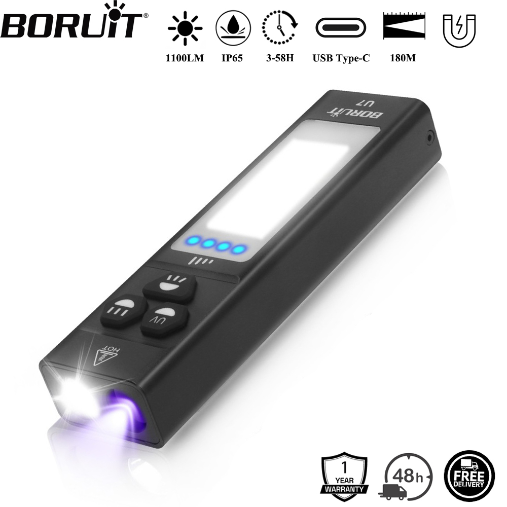 BORUiT U7 UV LED EDC Flashligh - огляд і ціна Battery Outdoor Camping