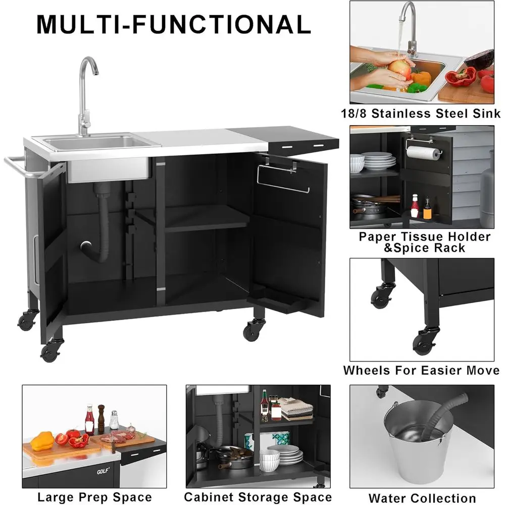 Outdoor Kitchen Island with St - огляд і ціна Outdoor Camping Sink