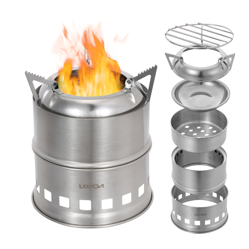 Lixada Stainless Steel Wood St - огляд і ціна Outdoor Camping Wood Stove