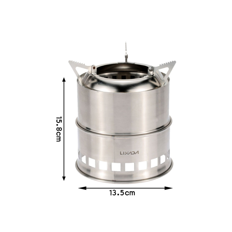Lixada Stainless Steel Wood St - огляд і ціна Outdoor Camping Wood Stove