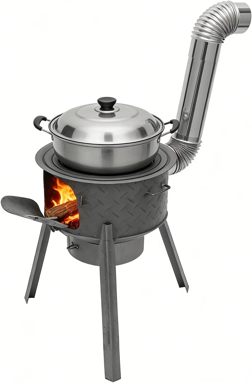 Portable Wood Burning Rocket S - огляд і ціна Outdoor Camping Wood Burning Stove