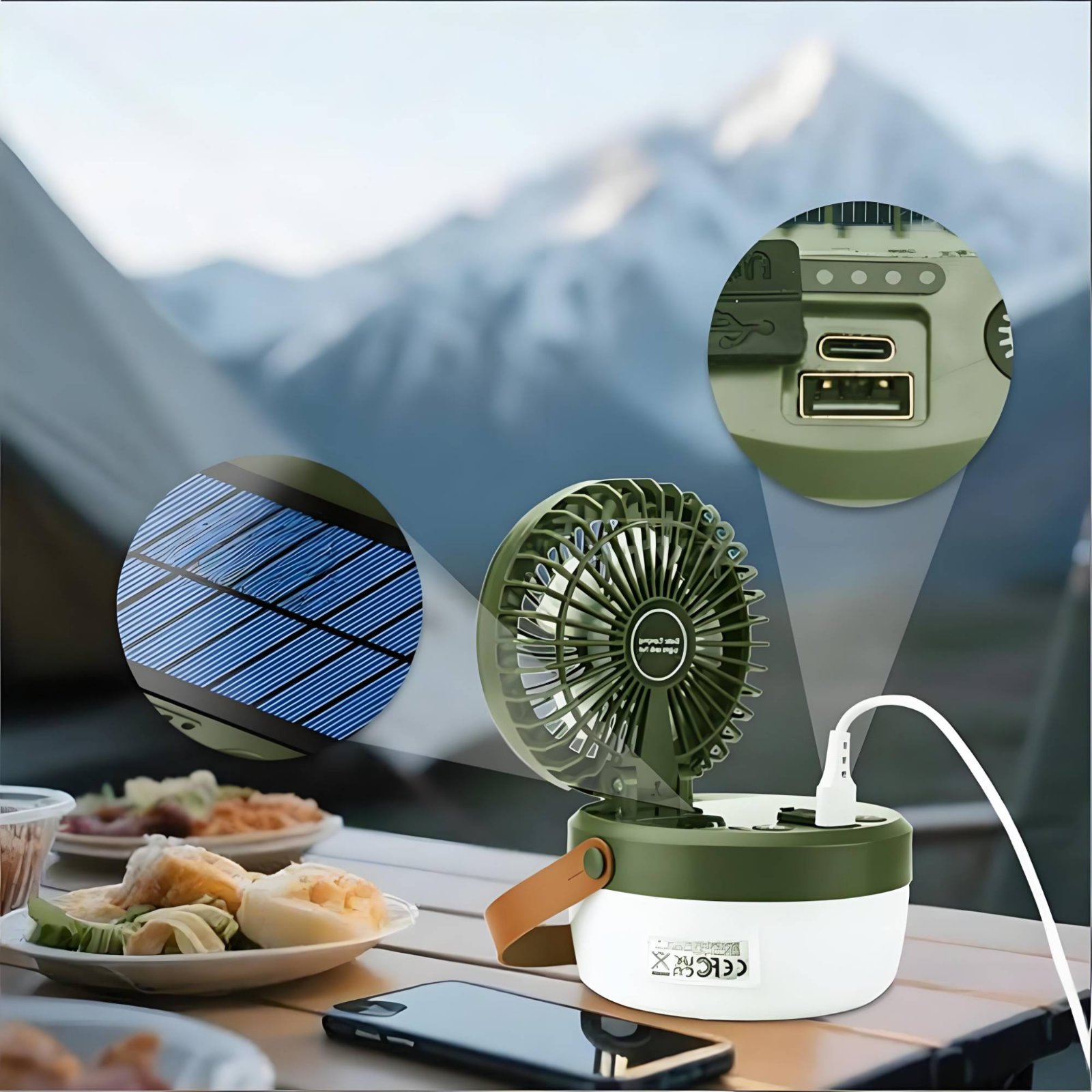 Solar Camping Fan Lantern Fold - огляд і ціна Camping Solar Lantern