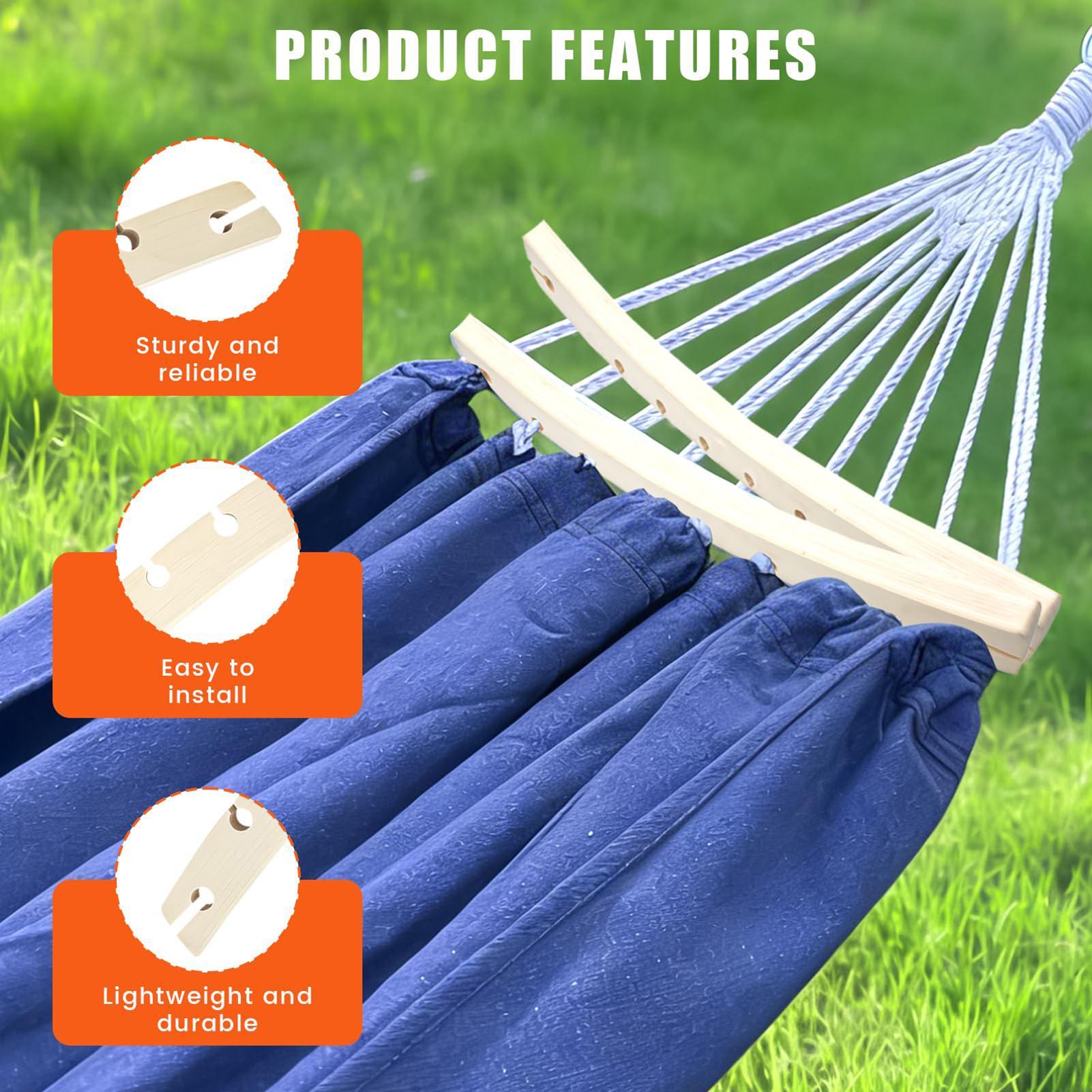 2 Pieces 10-Hole Wooden Hammoc - огляд і ціна Outdoor Camping Hammock