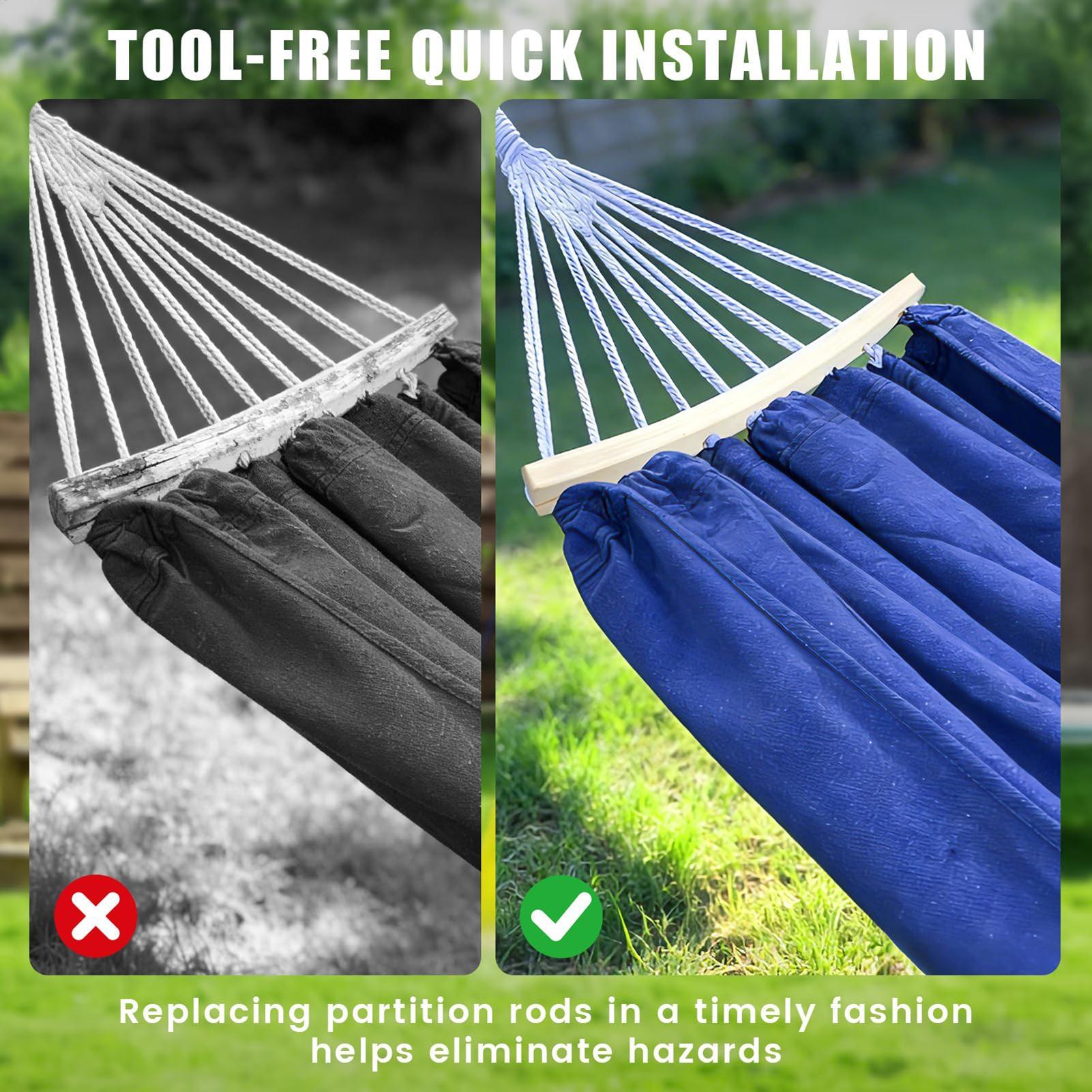 2 Pieces 10-Hole Wooden Hammoc - огляд і ціна Outdoor Camping Hammock