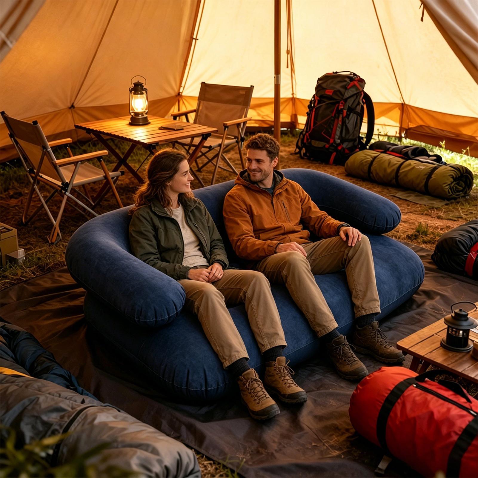 135X66X45cm Flocked Inflatable - огляд і ціна Outdoor Camping Decke