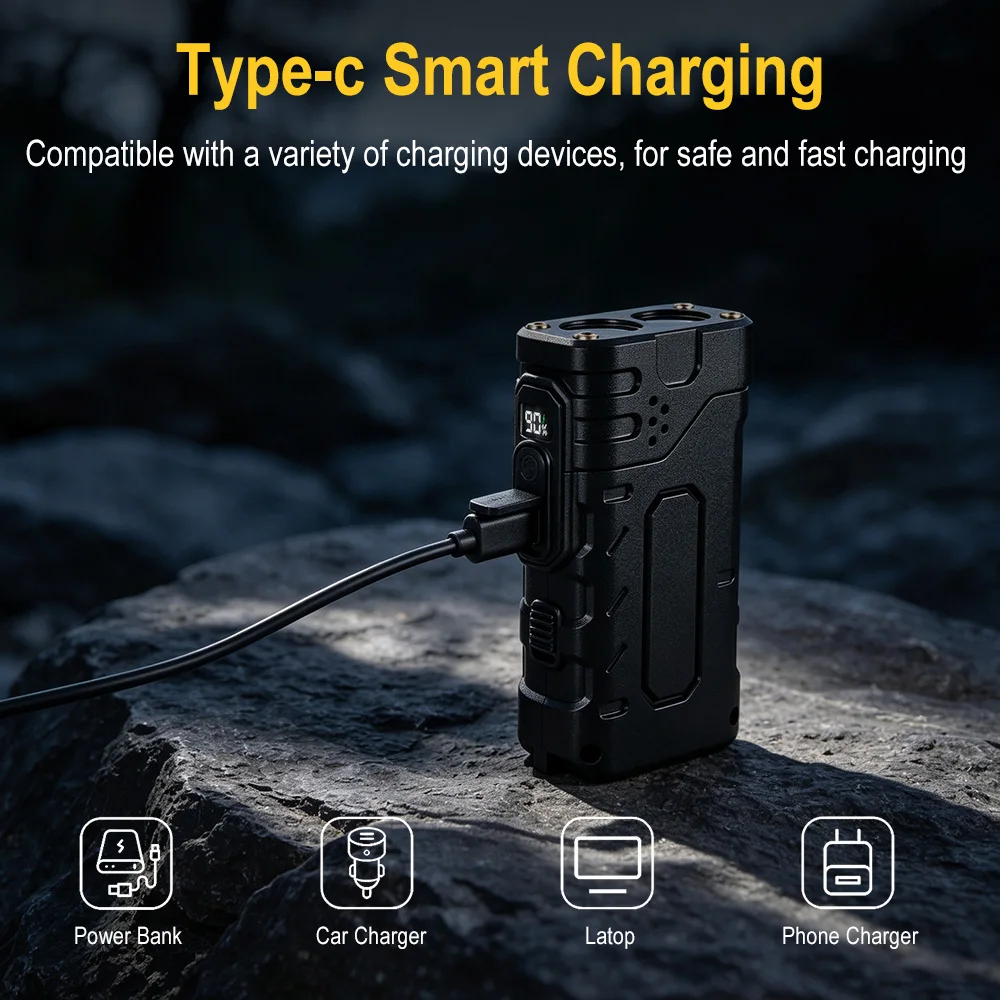 BORUIiT Hand Crank EDC LED Fla - огляд і ціна Outdoor Camping And Fishing
