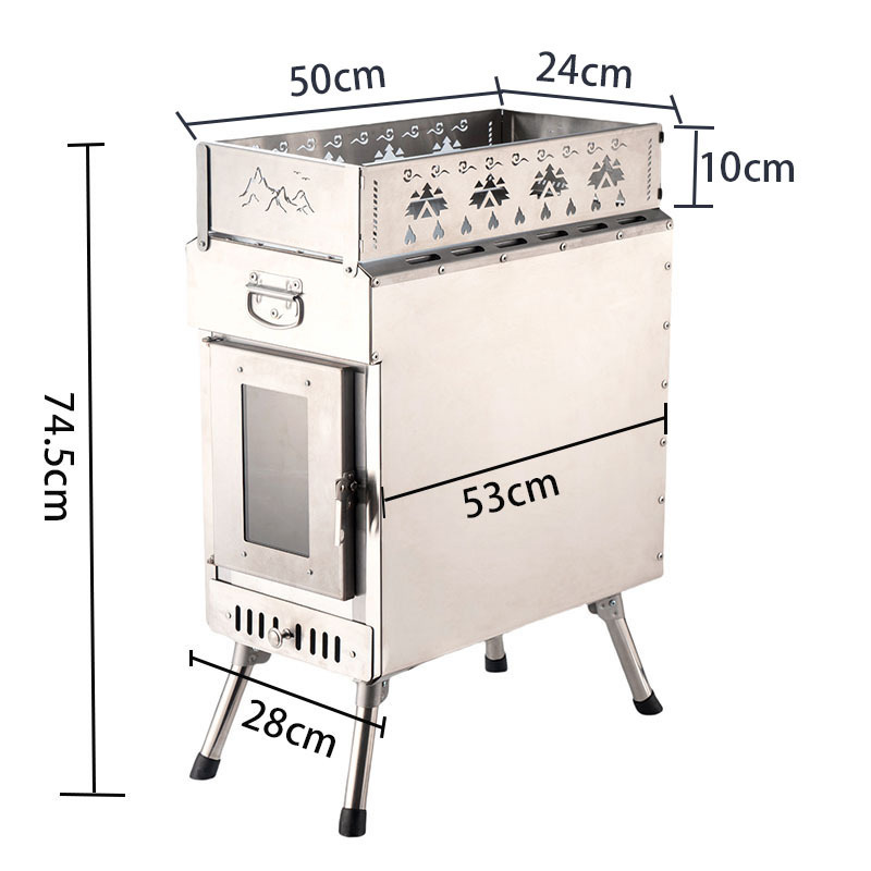 Portable Sauna Stove Wood-Burn - огляд і ціна Outdoor Camping Wood Burning Stove