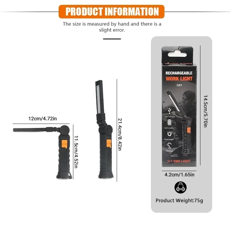 Portable COB LED Flashlight Re - огляд і ціна Battery Outdoor Camping