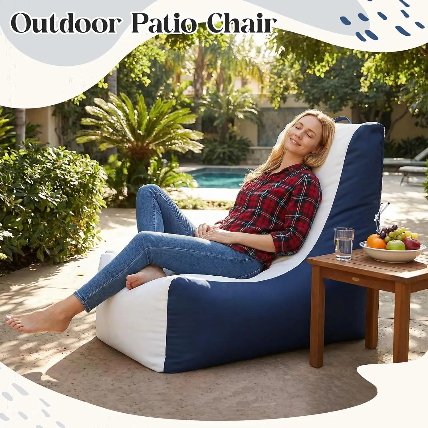 1 Pcs Boat Bean Bag Chair Loun - огляд і ціна Outdoor Camping Lounge Chairs