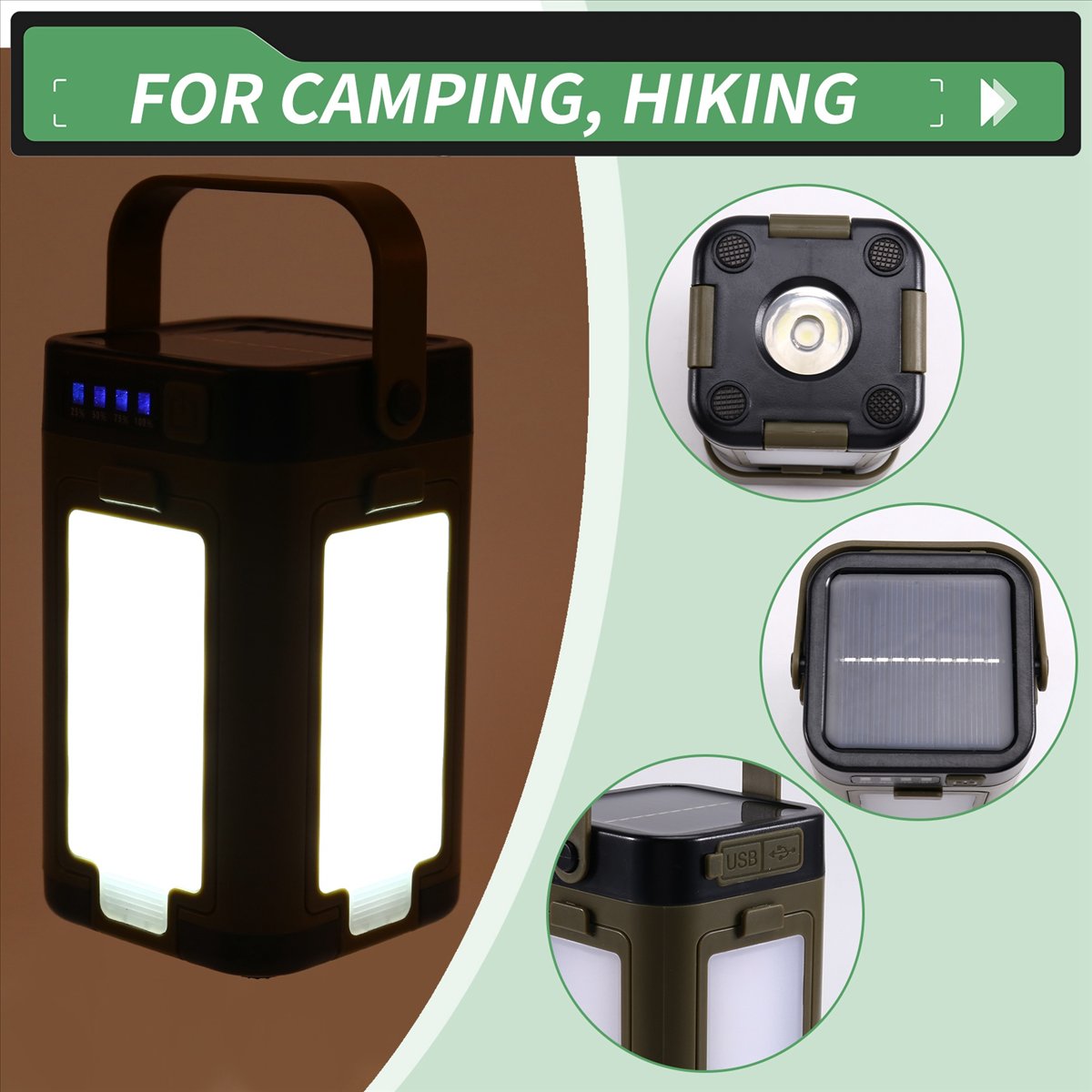 X08A Foldable LED Camping Lant - огляд і ціна Camping Solar Lantern