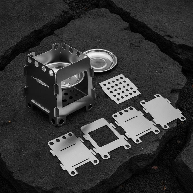 1 Set Lightweight Folding Camp - огляд і ціна Outdoor Camping Wood Stove