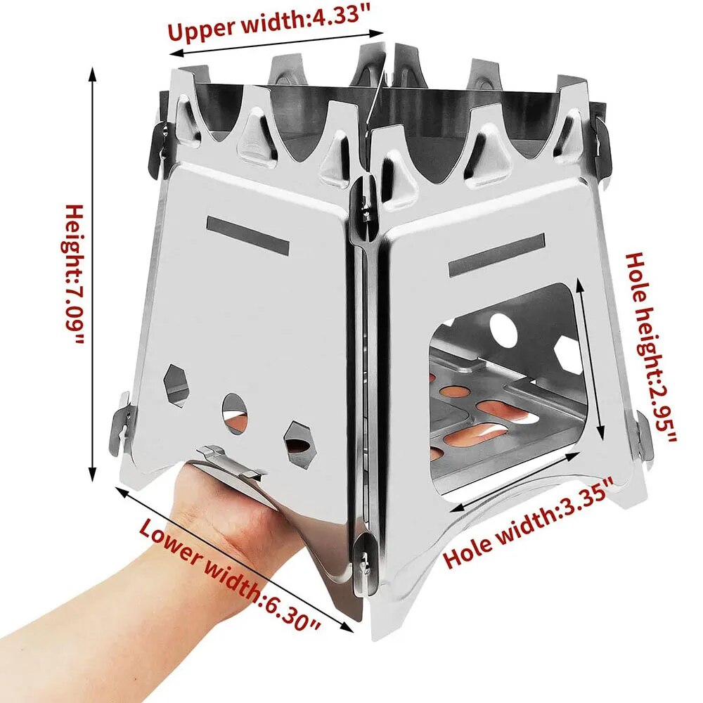 Portable Camping Wood Stove wi - огляд і ціна Outdoor Camping Wood Stove