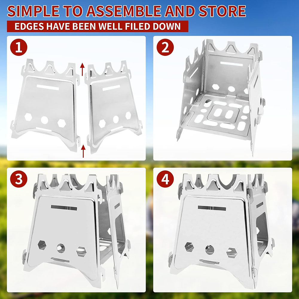 Portable Camping Wood Stove wi - огляд і ціна Outdoor Camping Wood Stove